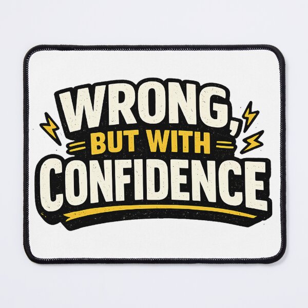 Item preview, Wrong But With Confidence Funny Quote designed and sold by My Cool Store.
