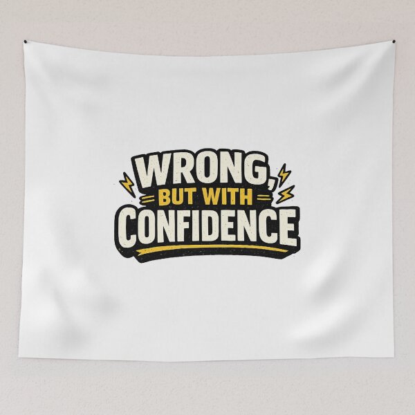 Item preview, Wrong But With Confidence Funny Quote designed and sold by My Cool Store.