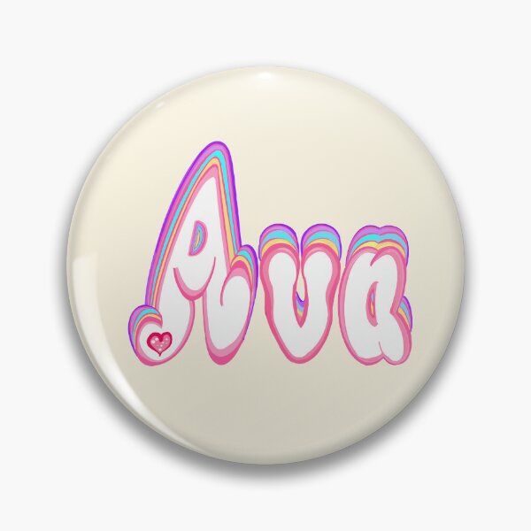 Item preview, Ava Name Pastel Cute Layered Retro Bubble Letters designed and sold by Artonmytee.