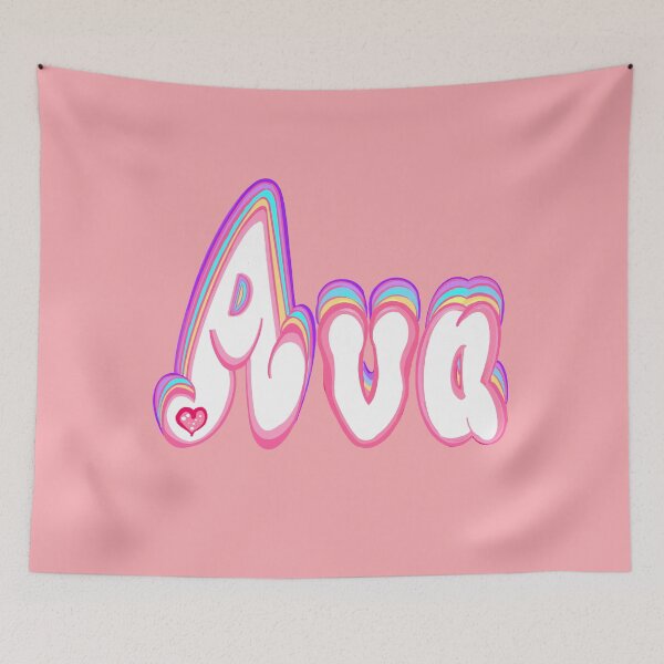 Item preview, Ava Name Pastel Cute Layered Retro Bubble Letters designed and sold by Artonmytee.
