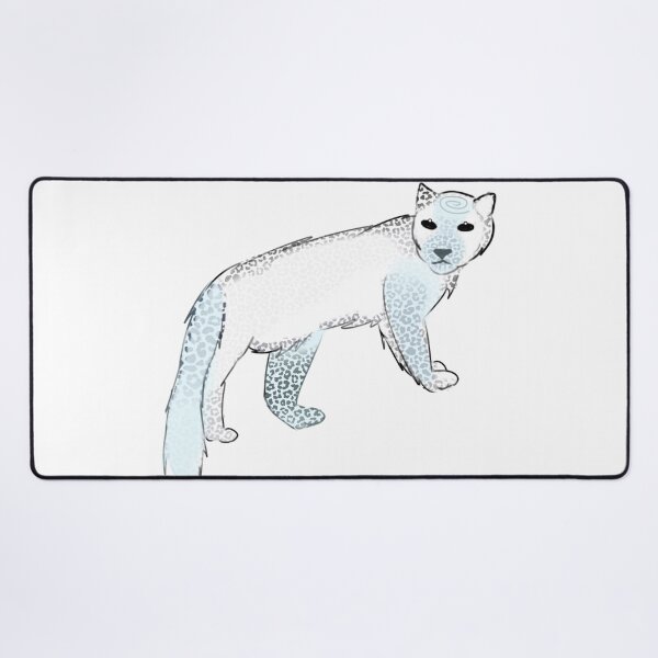 Item preview, - snow leopard - Frosted forest - white - designed and sold by echoztarrr.