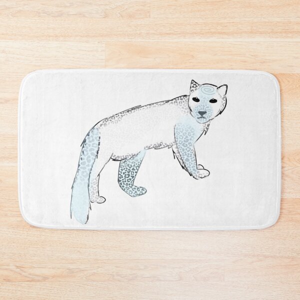 Item preview, - snow leopard - Frosted forest - white - designed and sold by echoztarrr.