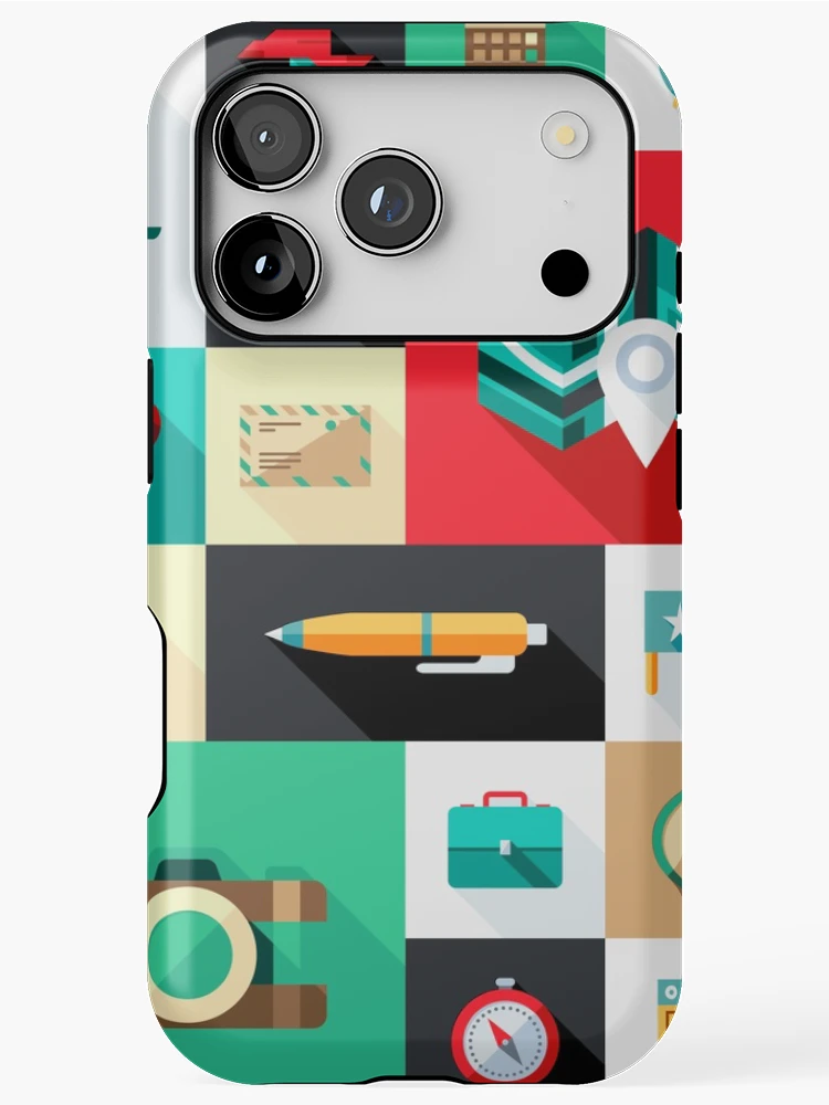 Thumbnail 1 of 4, iPhone Case, Workaholic - Icon Pattern designed and sold by hyperite.