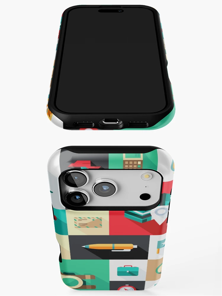 Thumbnail 3 of 4, iPhone Case, Workaholic - Icon Pattern designed and sold by hyperite.