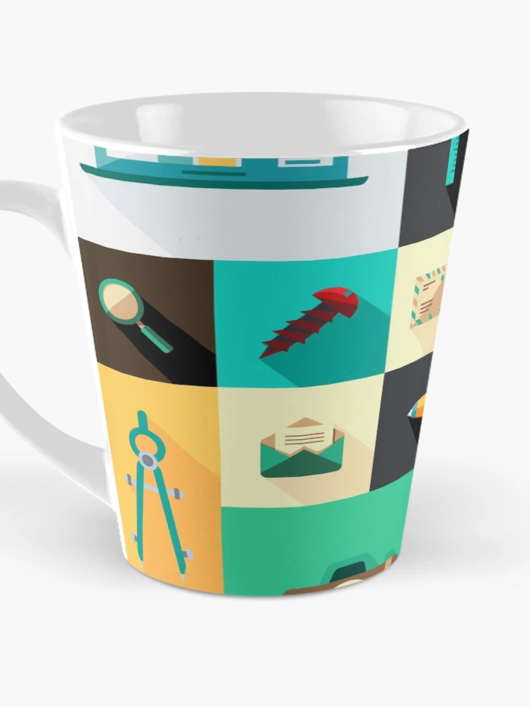 Thumbnail 3 of 4, Coffee Mug, Workaholic - Icon Pattern designed and sold by hyperite.