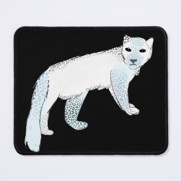 Item preview, - snow leopard - Frosted forest - black - designed and sold by echoztarrr.