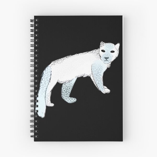 Item preview, - snow leopard - Frosted forest - black - designed and sold by echoztarrr.