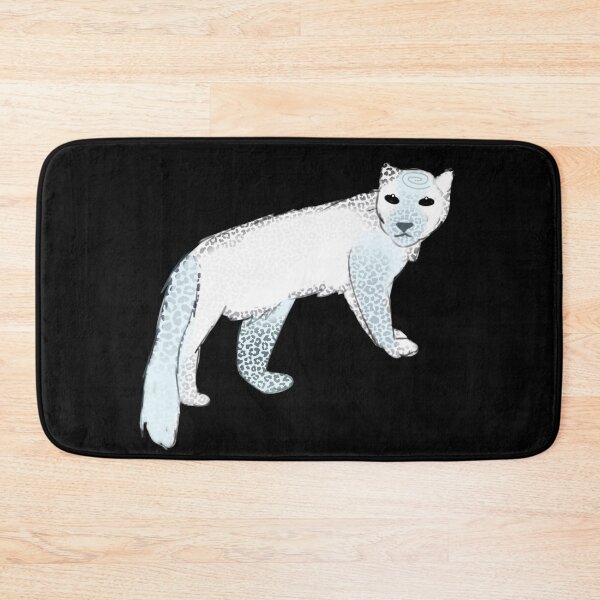 Item preview, - snow leopard - Frosted forest - black - designed and sold by echoztarrr.