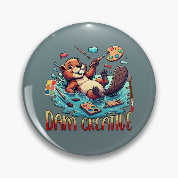 Item preview, Dam Creative Beaver Artist Funny Painter Design designed and sold by Sachie's Studio.