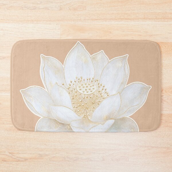 Item preview, Loto blanco coreano en acuarela con líneas doradas designed and sold by lita-lilith.