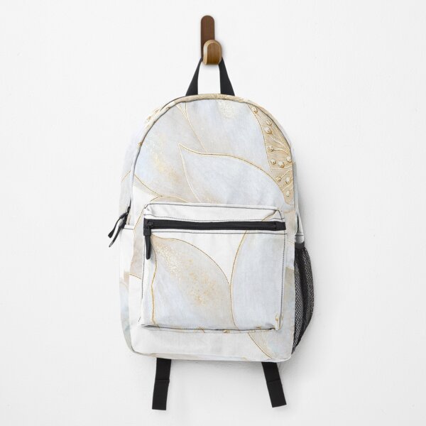 Item preview, Korean White Lotus Watercolor Gold Line Art designed and sold by lita-lilith.