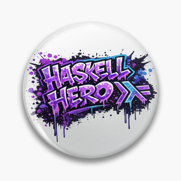Item preview, Haskell Hero Graffiti Functional Programming Design designed and sold by Nerd Romance Café.