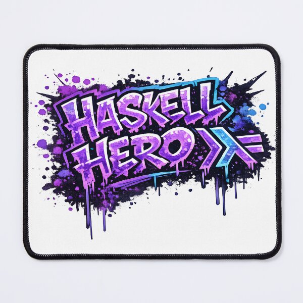 Item preview, Haskell Hero Graffiti Functional Programming Design designed and sold by Nerd Romance Café.