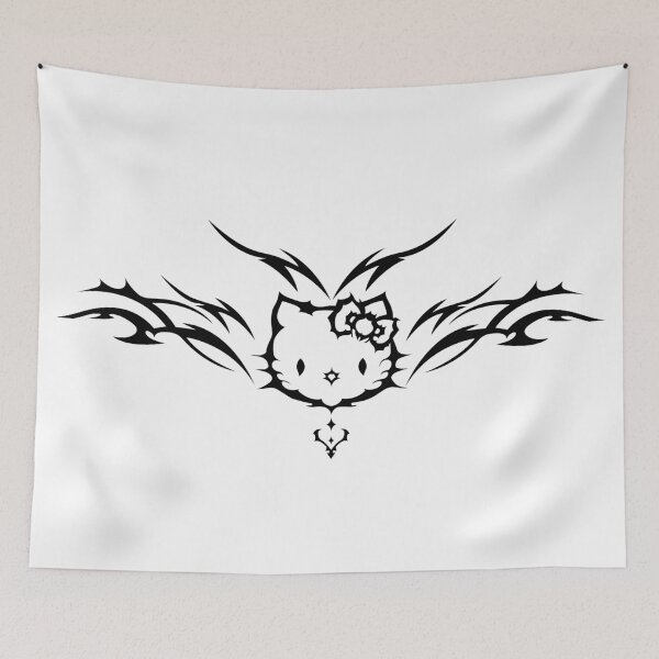 Item preview, Hello kitty, ornamental cybertribal character. Hello kitten. designed and sold by Tribalgothss.