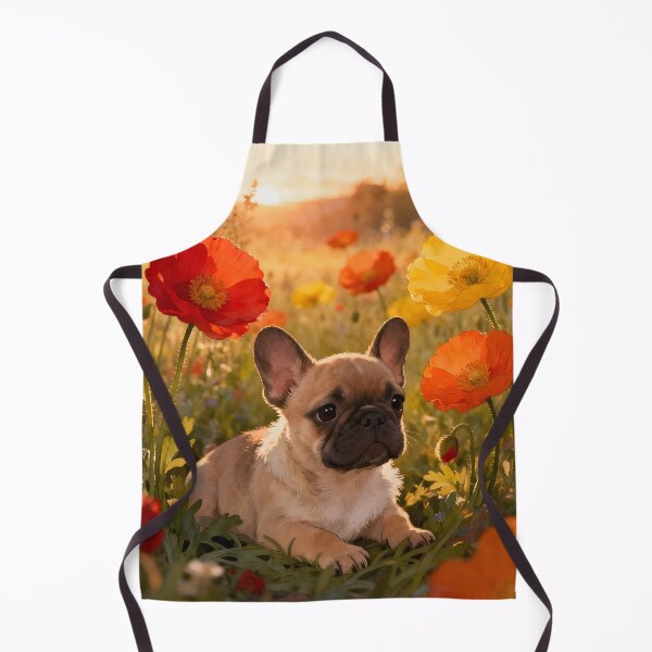 Item preview, Frenchie Puppy And Poppies designed and sold by Glimmersmith.