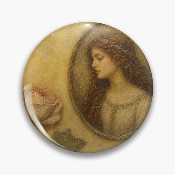 Item preview, Pre Raphaelite Art Cameo Portrait with Rose designed and sold by Orchestraitor.