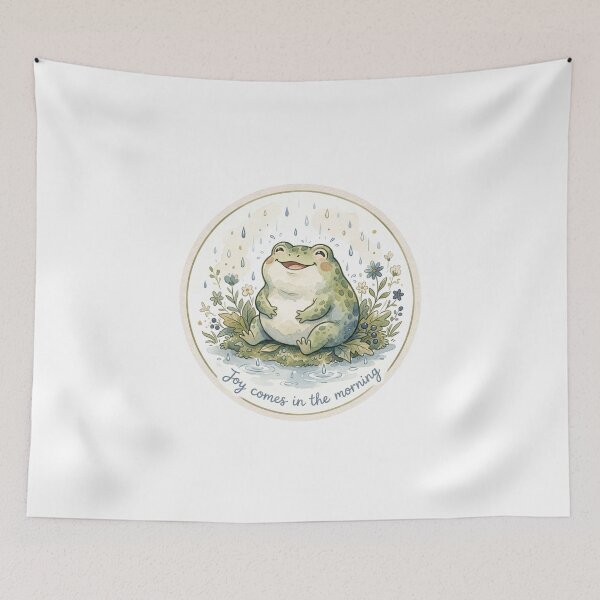Item preview, Christian Cottagecore Toad Rain Tote Bag Psalm 30 Joy Comes in the Morning Bible Verse Gift designed and sold by Small & Beloved.