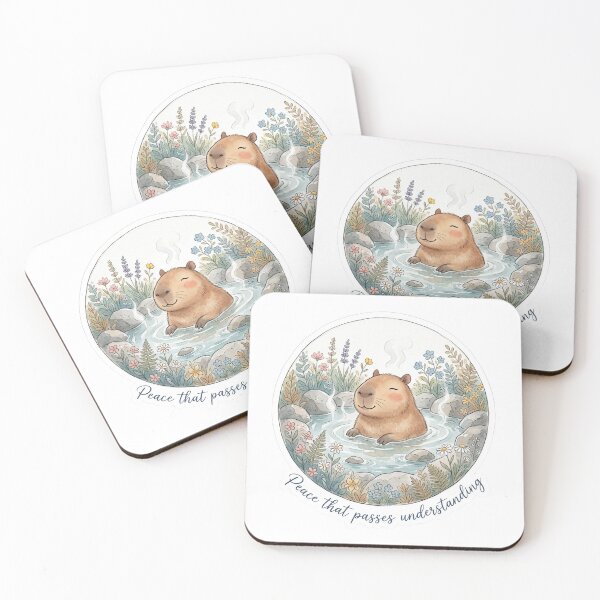 Item preview, Christian Cottagecore Capybara Hot Spring Tote Bag Philippians 4 Peace Bible Verse Faith Gift designed and sold by Small & Beloved.