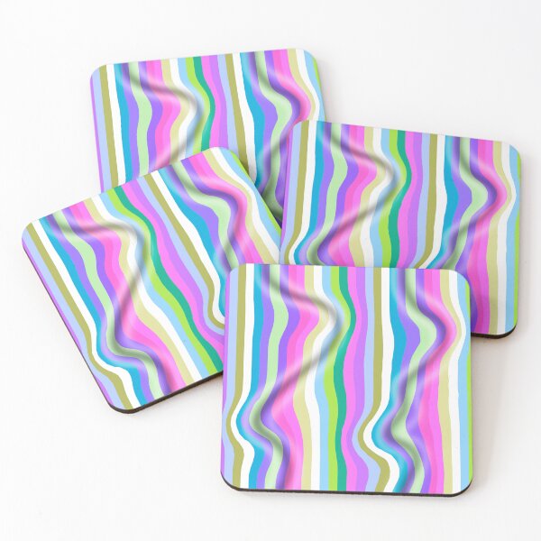 Item preview, Wavy multicolor stripes folded effect designed and sold by DaisyLemon.