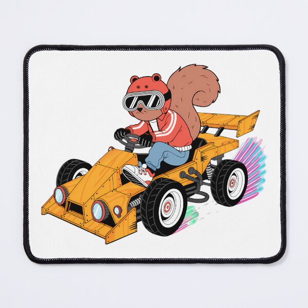 Item preview, Retro Turbo Squirrel Racer - Vintage 90s Cartoon Action Art designed and sold by ArtistryPulse90.