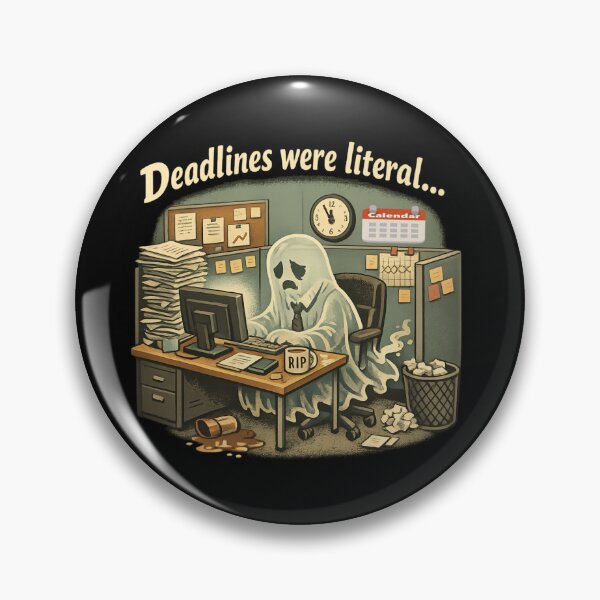 Item preview, Deadlines Were Literal – Corporate Burnout Ghost Funny Office life designed and sold by SidTastic .