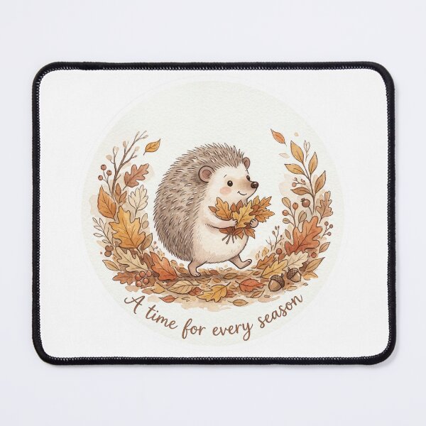 Item preview, Christian Cottagecore Hedgehog Autumn Leaves Tote Bag Ecclesiastes 3 Every Season Bible Verse designed and sold by Small & Beloved.