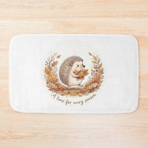 Item preview, Christian Cottagecore Hedgehog Autumn Leaves Tote Bag Ecclesiastes 3 Every Season Bible Verse designed and sold by Small & Beloved.