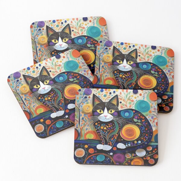 Item preview, Gustav Klimt Cat in Flower Garden designed and sold by Vicky Brago-Mitchell®.