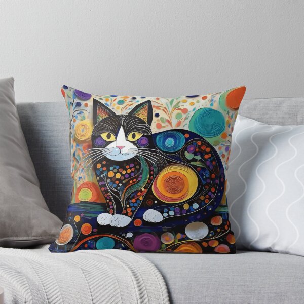 Item preview, Gustav Klimt Cat in Flower Garden designed and sold by Vicky Brago-Mitchell®.
