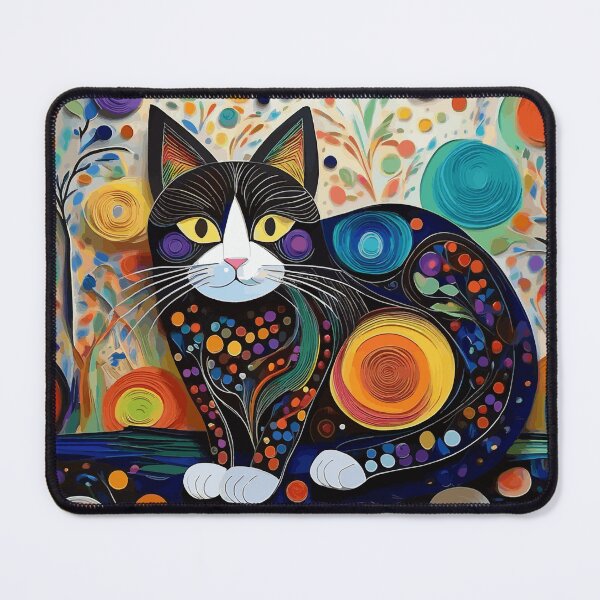 Item preview, Gustav Klimt Cat in Flower Garden designed and sold by Vicky Brago-Mitchell®.