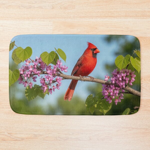 Item preview, Cardinal on a Redbud Branch designed and sold by Frankie Cat Photography.