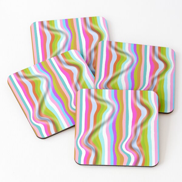 Item preview, Wavy candy multicolor stripes folded effect designed and sold by DaisyLemon.
