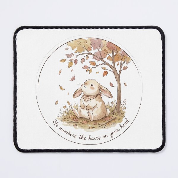 Item preview, Christian Cottagecore Bunny Autumn Leaves Tote Bag Luke 12 He Numbers the Hairs Bible Verse designed and sold by Small & Beloved.