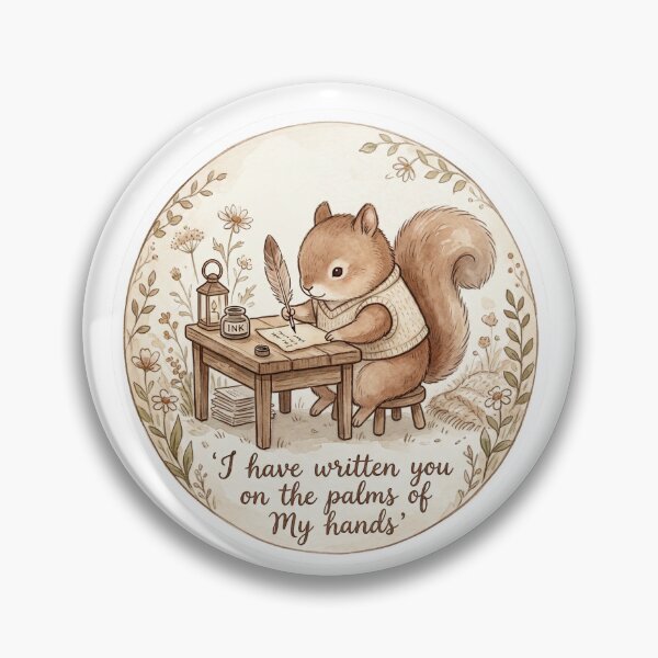 Item preview, Christian Cottagecore Squirrel Letter Tote Bag Isaiah 49 Written on His Hands Bible Verse Gift designed and sold by Small & Beloved.