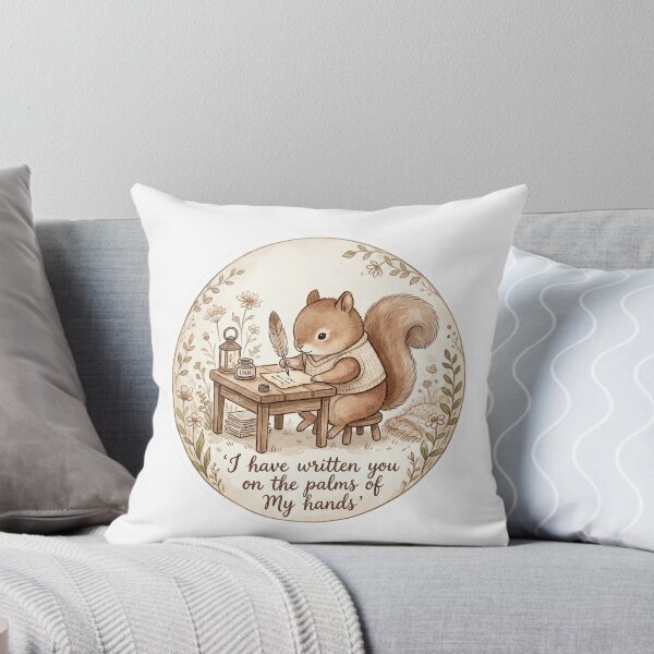 Item preview, Christian Cottagecore Squirrel Letter Tote Bag Isaiah 49 Written on His Hands Bible Verse Gift designed and sold by Small & Beloved.