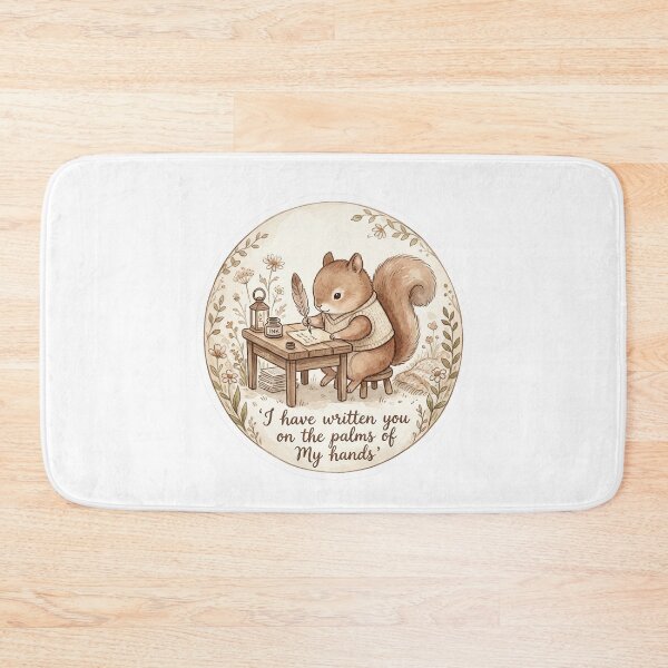 Item preview, Christian Cottagecore Squirrel Letter Tote Bag Isaiah 49 Written on His Hands Bible Verse Gift designed and sold by Small & Beloved.