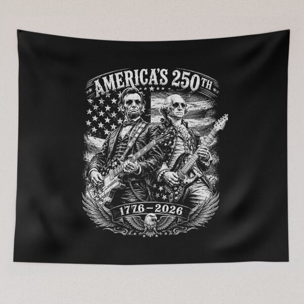 Item preview, George Washington Lincoln Playing Guitar Abe Lincoln 250th anniversary designed and sold by will freed18.