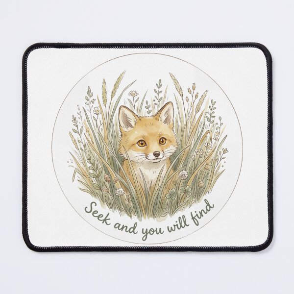 Item preview, Christian Cottagecore Fox Cub Grass Tote Bag Matthew 7 Seek and You Will Find Bible Verse Gift designed and sold by Small & Beloved.