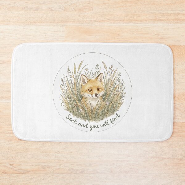 Item preview, Christian Cottagecore Fox Cub Grass Tote Bag Matthew 7 Seek and You Will Find Bible Verse Gift designed and sold by Small & Beloved.