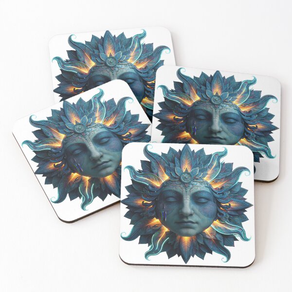 Item preview, Blue Lotus Sun Face Aesthetic designed and sold by CircaSassy.