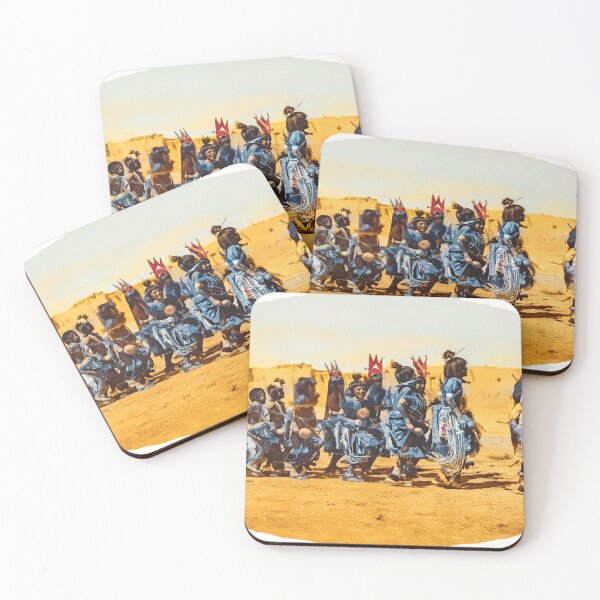 Item preview, Pueblo Corn Dancers designed and sold by American Southwest: Colorized photography from Edward S. Curtis.