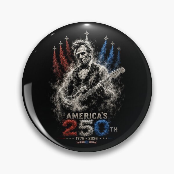 Item preview, America's 250th Abraham Lincoln Playing Guitar Patriotic 250 Years 4th July designed and sold by will freed18.