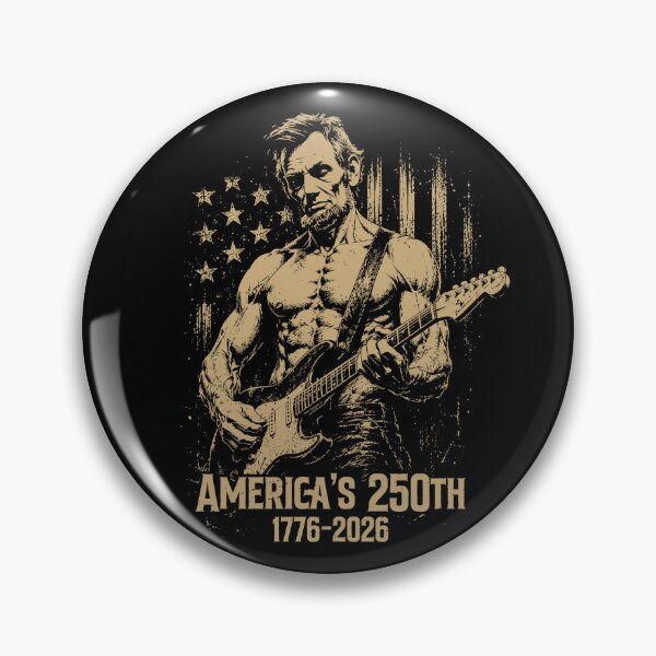Item preview, America's 250th Abraham Lincoln Playing Guitar Funny Vintage designed and sold by will freed18.