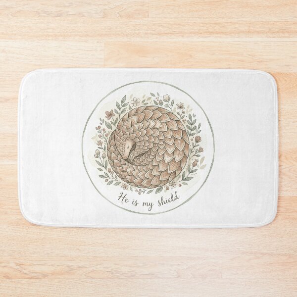 Item preview, Christian Cottagecore Pangolin Tote Bag Psalm 28 He is My Shield Bible Verse Protection Gift designed and sold by Small & Beloved.