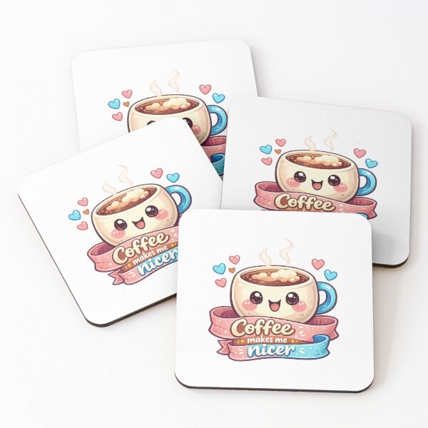 Item preview, Coffee Makes Me Nicer designed and sold by LuveraxArt.