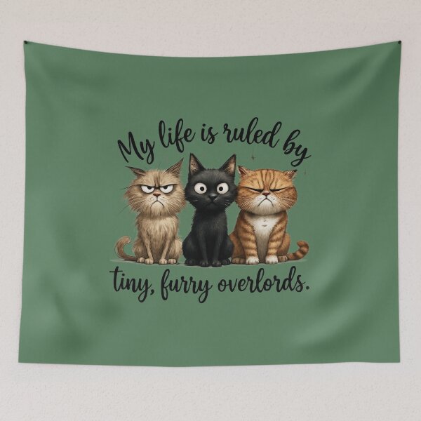 Item preview, My Live is Ruled by Tiny Furry Overlords Gifts for Cat Lovers designed and sold by MalwasBasket.