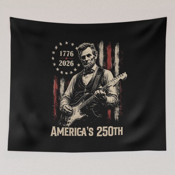 Item preview, America's 250th Abraham Lincoln Playing Guitar Vintage designed and sold by will freed18.