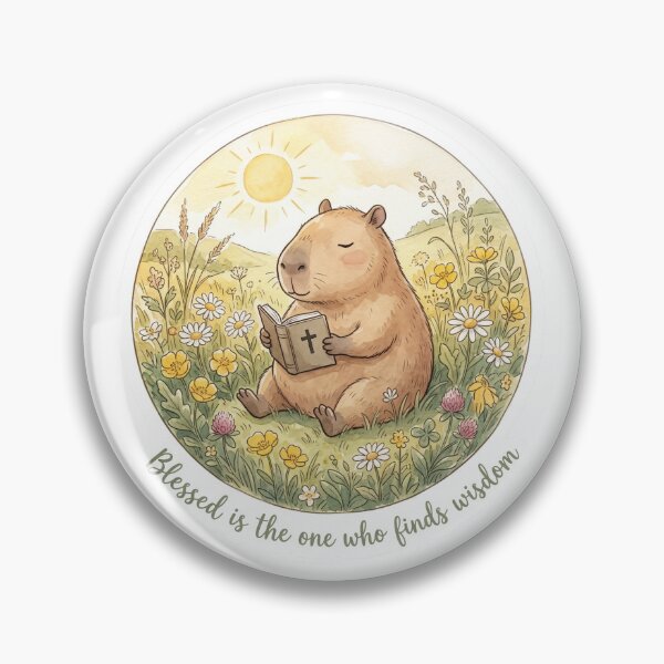 Item preview, Christian Cottagecore Capybara Reading Meadow Tote Bag Proverbs 3 Blessed Finds Wisdom Gift designed and sold by Small & Beloved.