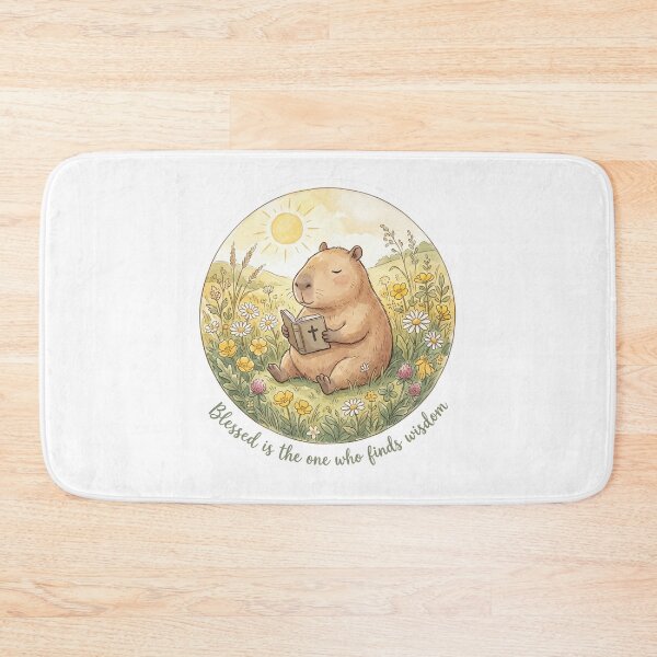 Item preview, Christian Cottagecore Capybara Reading Meadow Tote Bag Proverbs 3 Blessed Finds Wisdom Gift designed and sold by Small & Beloved.