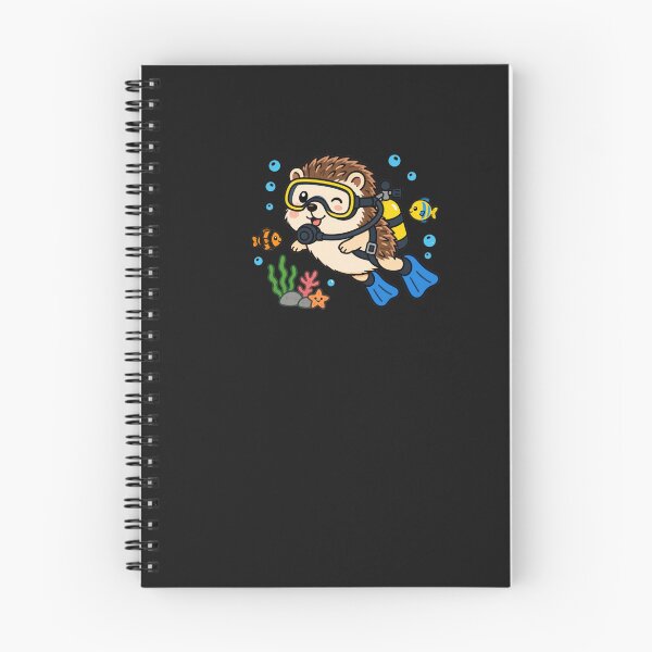 Item preview, Cute Hedgehog Scuba Diving - Left Chest Badge Funny Ocean Pet designed and sold by islam gamal.